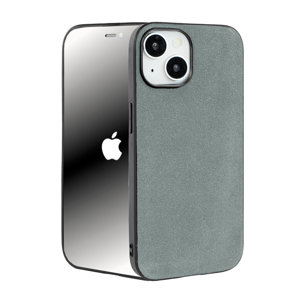 Coverzs Coverzs iPhone 15 Alcantara & TPU MagSafe Hülle (Grau) Coverzs Coverzs iPhone 15 Alcantara & TPU MagSafe Hülle (Grau)
