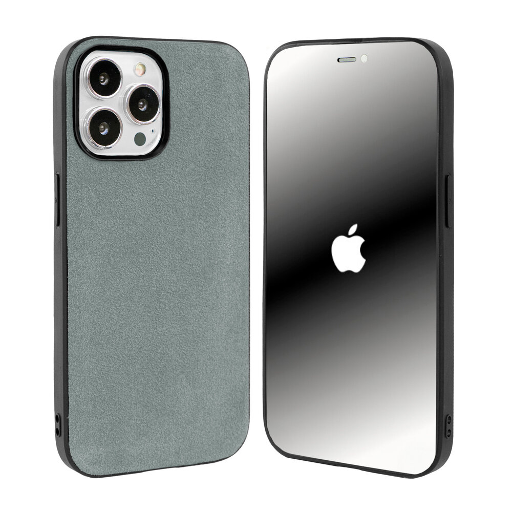 Coverzs Coverzs iPhone 15 Pro Max Alcantara & TPU MagSafe Hülle (Grau) Coverzs Coverzs iPhone 15 Pro Max Alcantara & TPU MagSafe Hülle (Grau)