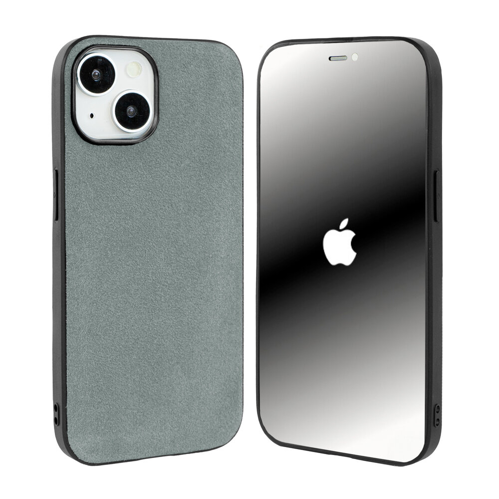 Coverzs Coverzs iPhone 14 Alcantara & TPU MagSafe Hülle (Grau) Coverzs Coverzs iPhone 14 Alcantara & TPU MagSafe Hülle (Grau)