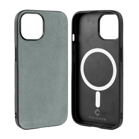 Coverzs Coverzs iPhone 14 Alcantara & TPU MagSafe Hülle (Grau) Coverzs Coverzs iPhone 14 Alcantara & TPU MagSafe Hülle (Grau)