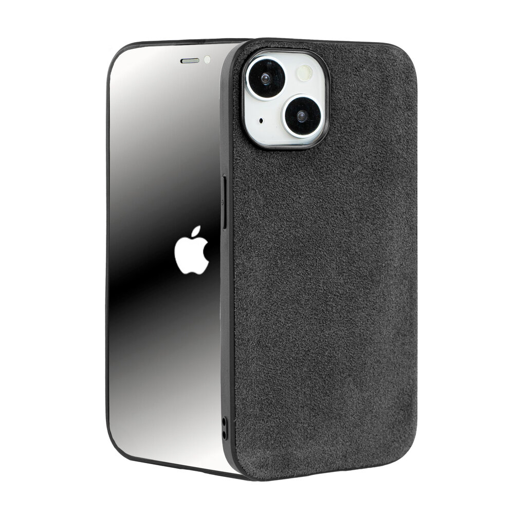 Coverzs Coverzs iPhone 13 Alcantara & TPU MagSafe Hülle (Schwarz)