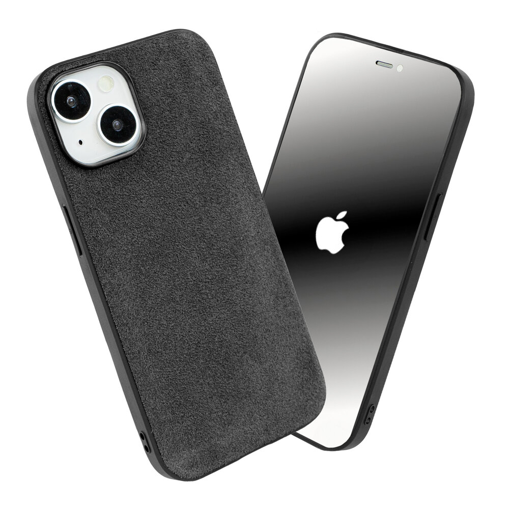 Coverzs Coverzs iPhone 13 Alcantara & TPU MagSafe Hülle (Schwarz)