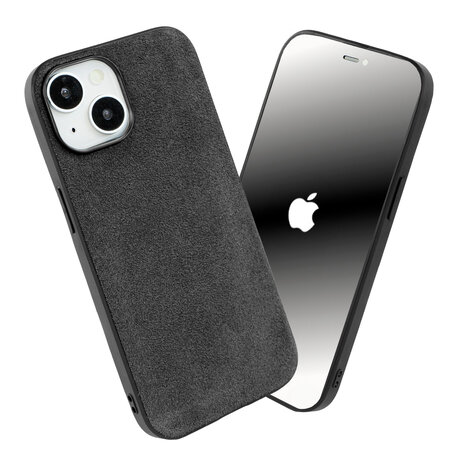 Coverzs Coverzs iPhone 13 Alcantara & TPU MagSafe Hülle (Schwarz)