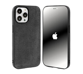 Coverzs iPhone 13 Pro Alcantara & TPU MagSafe Hülle (Schwarz)