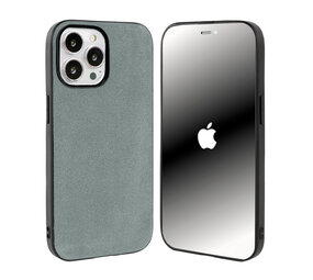 Coverzs iPhone 13 Pro Max Alcantara & TPU MagSafe Hülle (Grau)