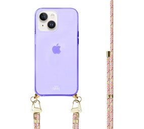 xoxo Wildhearts iPhone 14 Lila Hülle mit Rainbow Vibes Kordel xoxo Wildhearts iPhone 14 Lila Hülle mit Rainbow Vibes Kordel