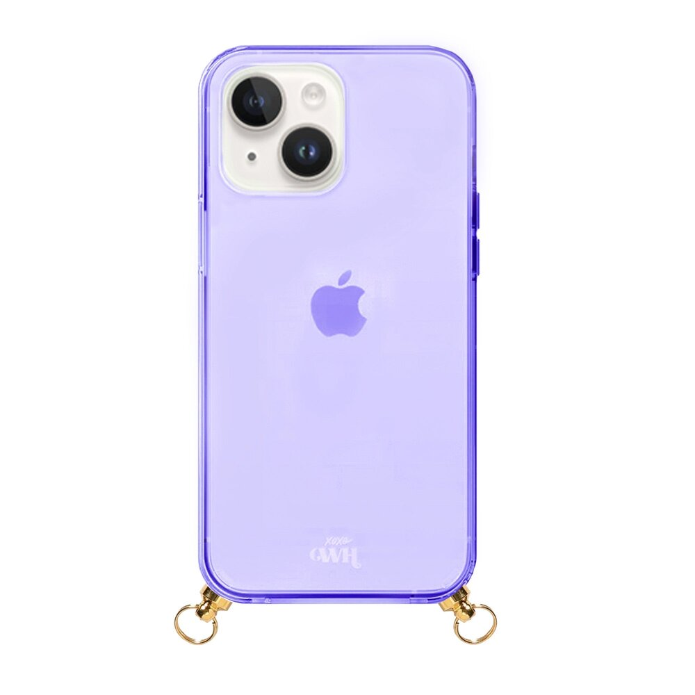 xoxo Wildhearts xoxo Wildhearts iPhone 14 Lila Hülle mit Rainbow Vibes Kordel xoxo Wildhearts xoxo Wildhearts iPhone 14 Lila Hülle mit Rainbow Vibes Kordel