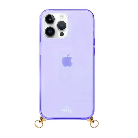 xoxo Wildhearts xoxo Wildhearts iPhone 14 Pro Lila Hülle mit Rainbow Vibes Kordel xoxo Wildhearts xoxo Wildhearts iPhone 14 Pro Lila Hülle mit Rainbow Vibes Kordel