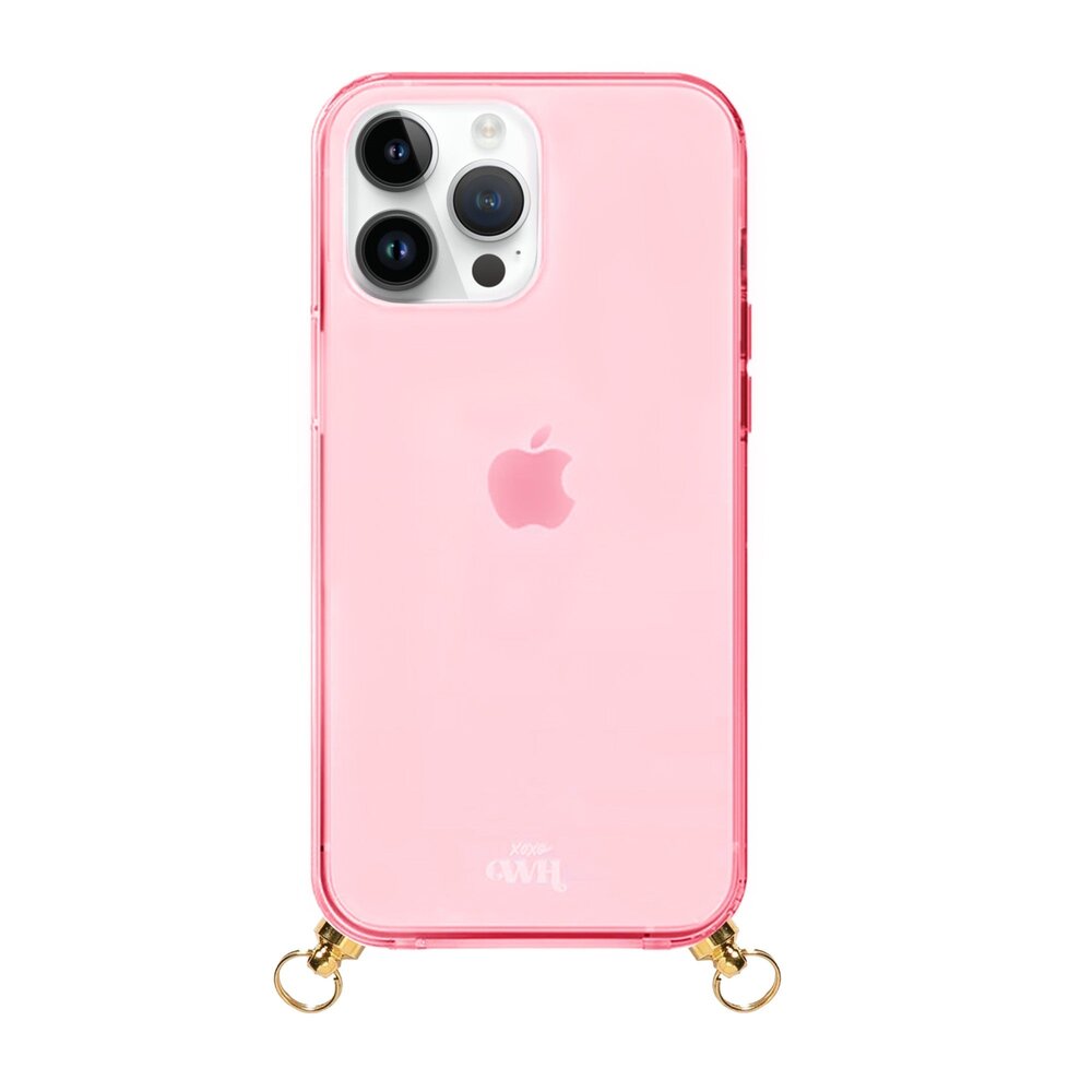 xoxo Wildhearts xoxo Wildhearts iPhone 15 Pro Max Rosa Hülle  mit kurzer Dreamy Kordel xoxo Wildhearts xoxo Wildhearts iPhone 15 Pro Max Rosa Hülle  mit kurzer Dreamy Kordel