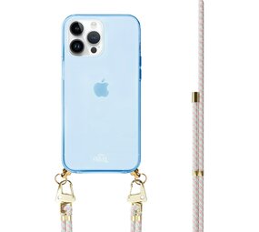 xoxo Wildhearts iPhone 14 Pro Blau Hülle mit Aqua Pink Kordel xoxo Wildhearts iPhone 14 Pro Blau Hülle mit Aqua Pink Kordel