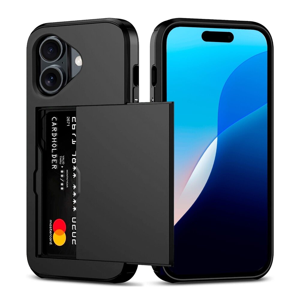 ShieldCase® ShieldCase Kartenfach Hülle mit Schieb iPhone 16 Plus (Schwarz) ShieldCase® ShieldCase Kartenfach Hülle mit Schieb iPhone 16 Plus (Schwarz)