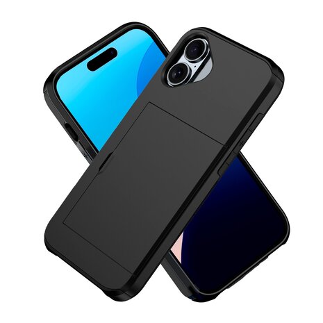 ShieldCase® ShieldCase Kartenfach Hülle mit Schieb iPhone 16 Plus (Schwarz) ShieldCase® ShieldCase Kartenfach Hülle mit Schieb iPhone 16 Plus (Schwarz)