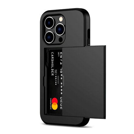 ShieldCase® ShieldCase Kartenfach Hülle mit Schieb iPhone 16 Pro Max (Schwarz)