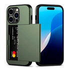 ShieldCase® ShieldCase Kartenfach Hülle mit Schieb iPhone 16 Pro Max (Dunkelgrün)