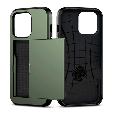 ShieldCase® ShieldCase Kartenfach Hülle mit Schieb iPhone 16 Pro Max (Dunkelgrün) ShieldCase® ShieldCase Kartenfach Hülle mit Schieb iPhone 16 Pro Max (Dunkelgrün)