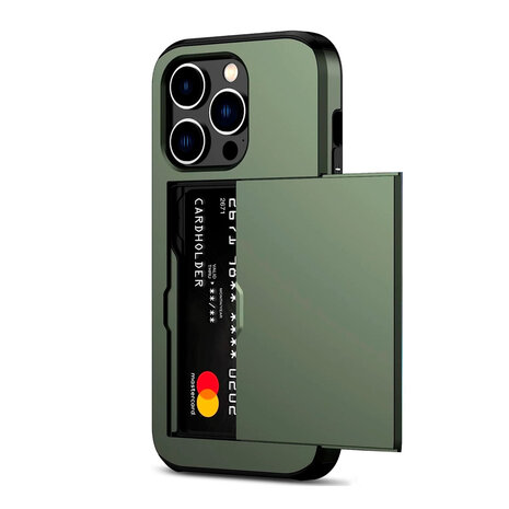 ShieldCase® ShieldCase Kartenfach Hülle mit Schieb iPhone 16 Pro Max (Dunkelgrün) ShieldCase® ShieldCase Kartenfach Hülle mit Schieb iPhone 16 Pro Max (Dunkelgrün)