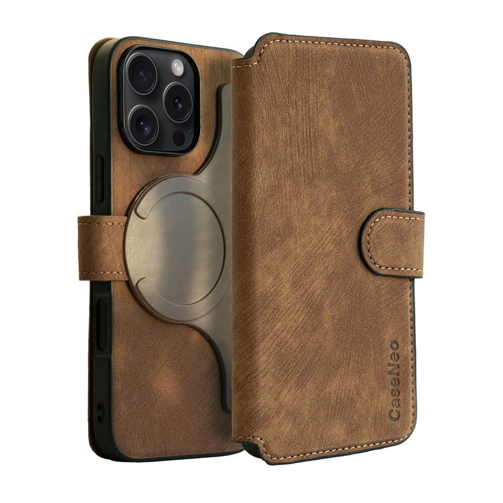 Coverzs Coverzs 2-in-1 MagSafe Book Case iPhone 16 Pro (Braun) Coverzs Coverzs 2-in-1 MagSafe Book Case iPhone 16 Pro (Braun)