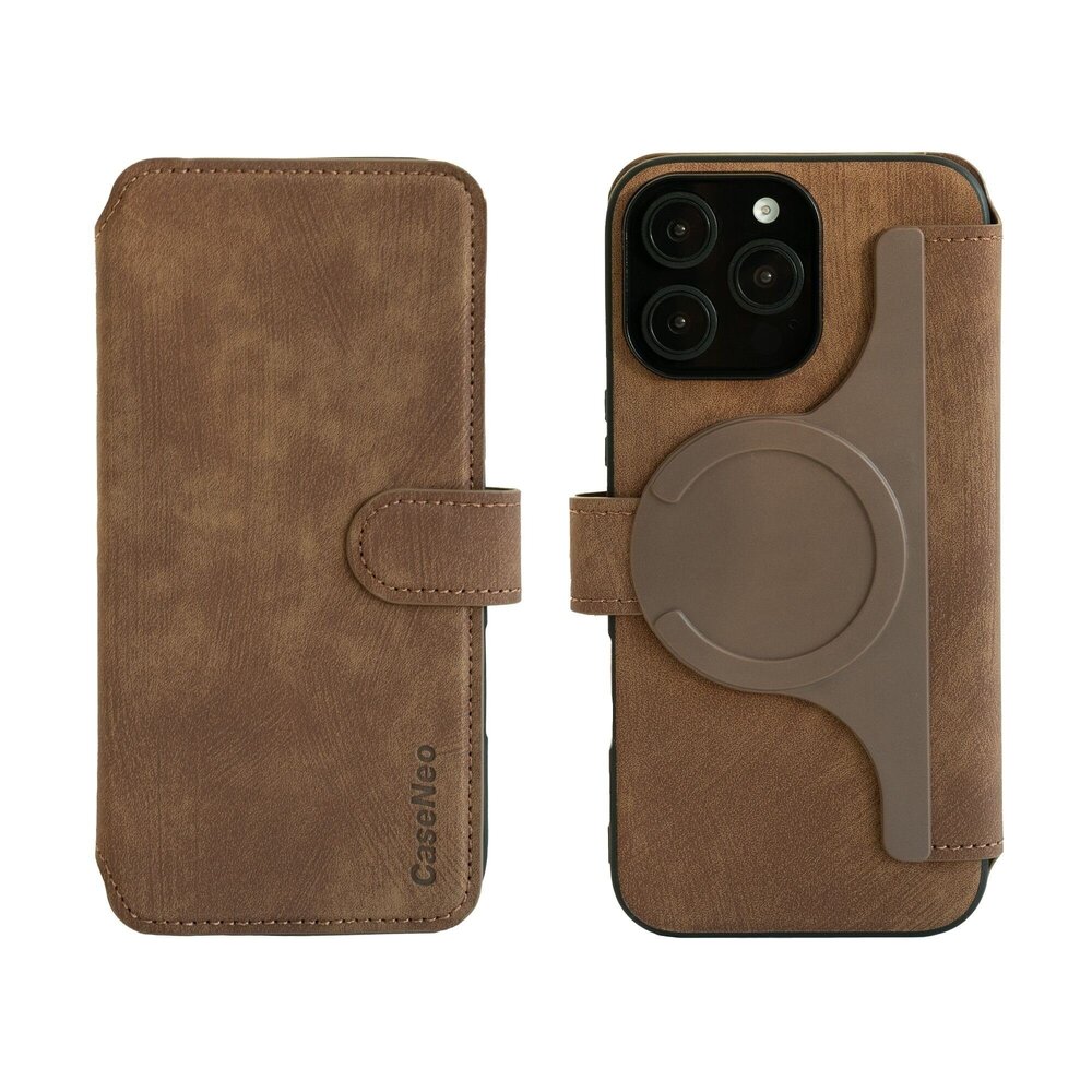 Coverzs Coverzs 2-in-1 MagSafe Book Case iPhone 16 Pro (Braun) Coverzs Coverzs 2-in-1 MagSafe Book Case iPhone 16 Pro (Braun)