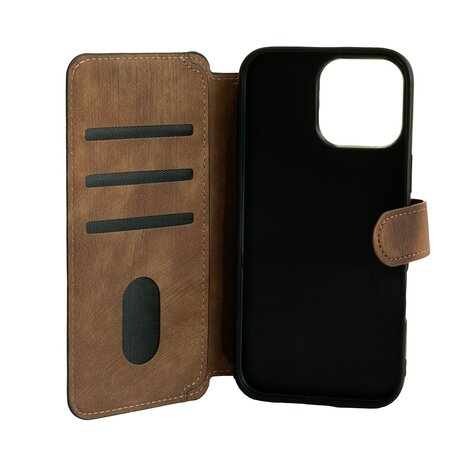 Coverzs Coverzs 2-in-1 MagSafe Book Case iPhone 16 Pro (Braun) Coverzs Coverzs 2-in-1 MagSafe Book Case iPhone 16 Pro (Braun)