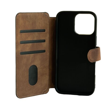 Coverzs Coverzs 2-in-1 MagSafe Book Case iPhone 16 Pro Max (Braun)