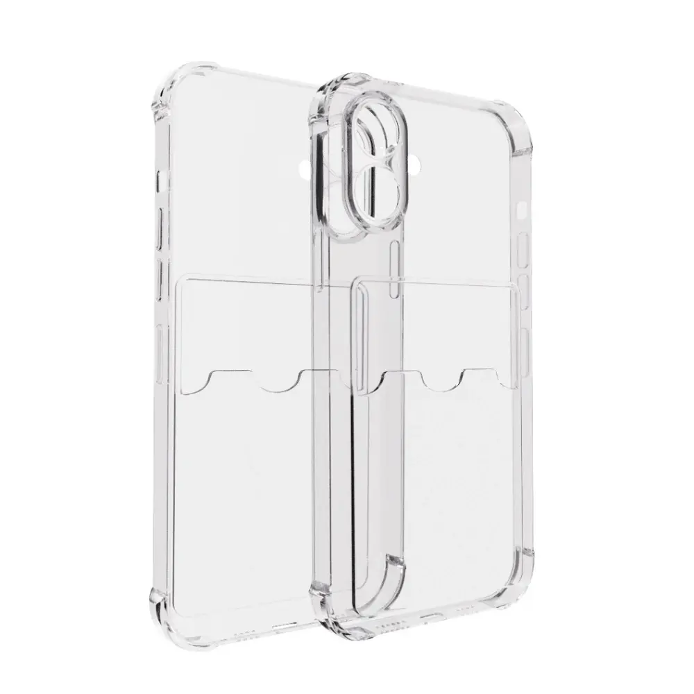ShieldCase® ShieldCase TPU Hülle mit Kartenfach iPhone 16 Plus (Transparent)