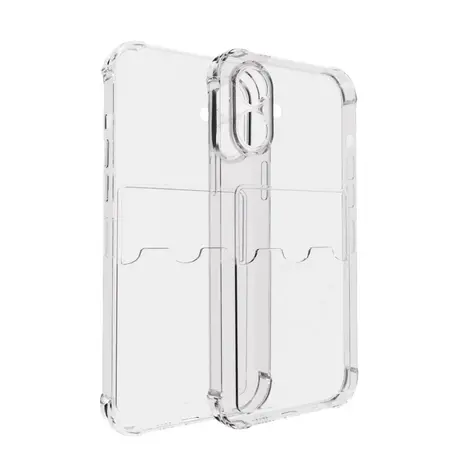 ShieldCase® ShieldCase TPU Hülle mit Kartenfach iPhone 16 Plus (Transparent)