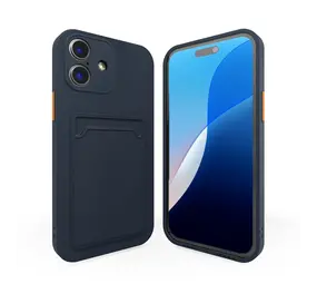 ShieldCase® Back Cover mit Kartenfach iPhone 16 Plus (Dunkelblau)