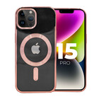 ShieldCase® ShieldCase iPhone 15 Pro MagSafe Hülle mit Kamera-Stoßfänger (Rosa)