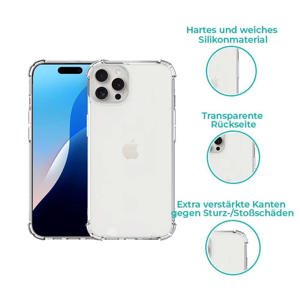 Ceezs Ceezs TPU Shock Case iPhone 16 Pro Max (Transparent) Ceezs Ceezs TPU Shock Case iPhone 16 Pro Max (Transparent)