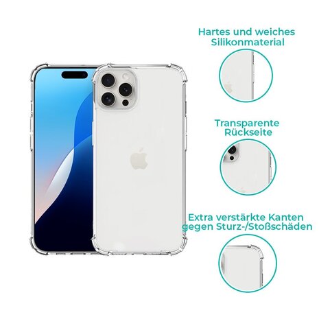 Ceezs Ceezs TPU Shock Case iPhone 16 Pro Max (Transparent) Ceezs Ceezs TPU Shock Case iPhone 16 Pro Max (Transparent)