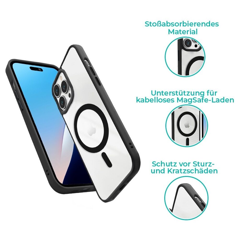 ShieldCase® ShieldCase MagSafe Hülle mit Farbiger Rand iPhone 16 Pro Max (Schwarz) ShieldCase® ShieldCase MagSafe Hülle mit Farbiger Rand iPhone 16 Pro Max (Schwarz)