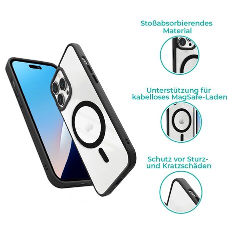 ShieldCase® ShieldCase MagSafe Hülle mit Farbiger Rand iPhone 16 Pro Max (Schwarz) ShieldCase® ShieldCase MagSafe Hülle mit Farbiger Rand iPhone 16 Pro Max (Schwarz)