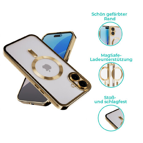 Coverzs Coverzs MagSafe Hülle mit Kameraschutz iPhone 16 (Gold) Coverzs Coverzs MagSafe Hülle mit Kameraschutz iPhone 16 (Gold)