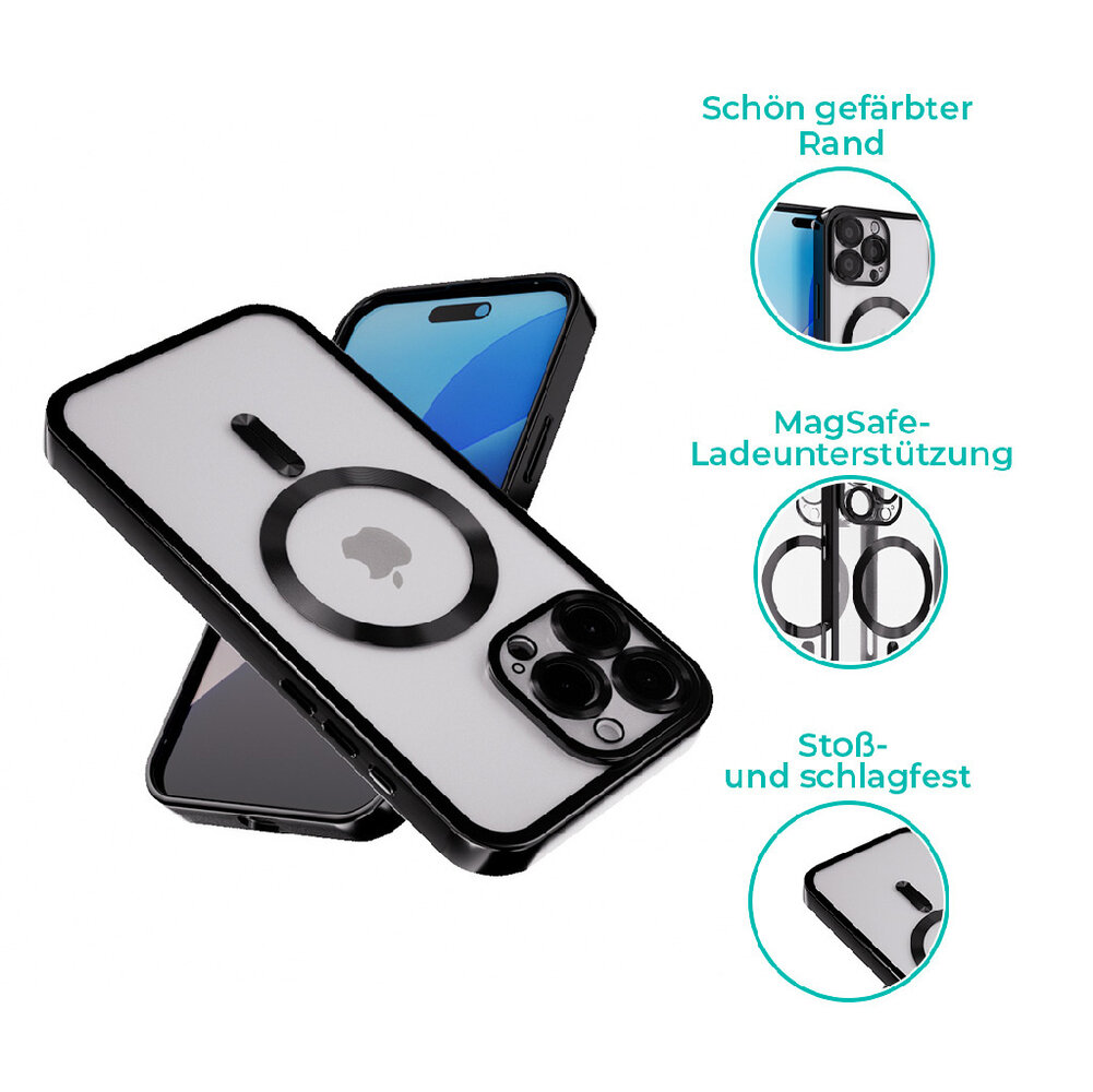 Coverzs Coverzs MagSafe Hülle mit Kameraschutz iPhone 16 Pro Max (Schwarz) Coverzs Coverzs MagSafe Hülle mit Kameraschutz iPhone 16 Pro Max (Schwarz)