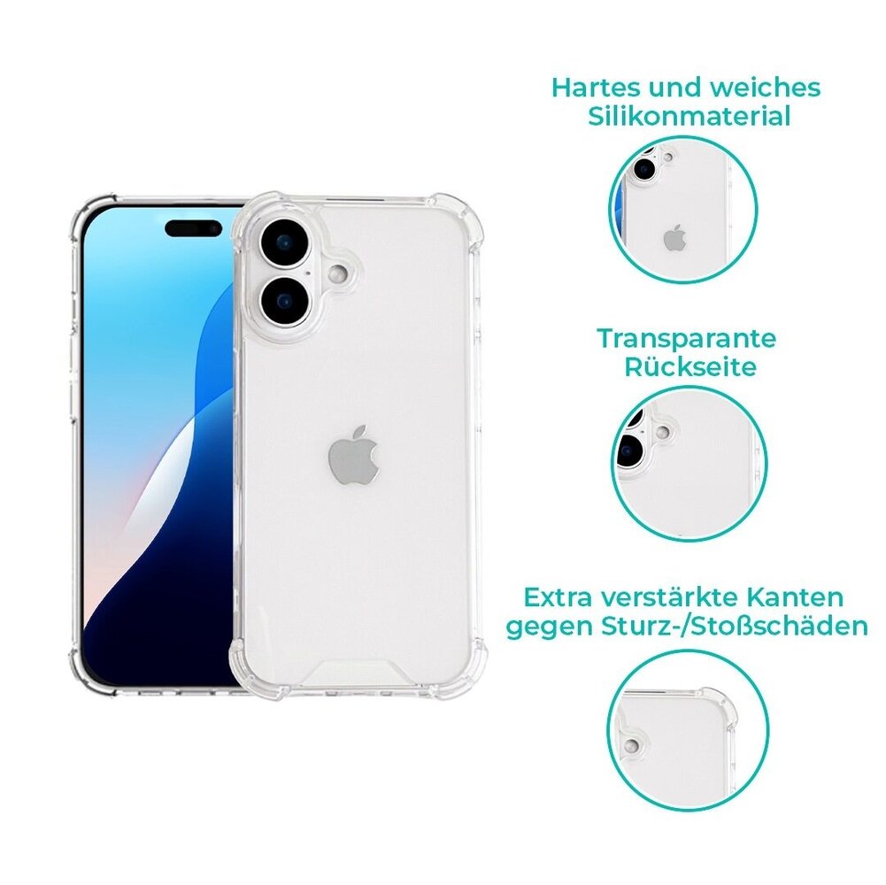 ShieldCase® ShieldCase iPhone Shock Case iPhone 16 (Transparent) ShieldCase® ShieldCase iPhone Shock Case iPhone 16 (Transparent)