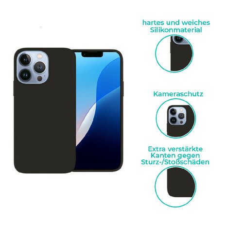 Ceezs Ceezs Hülle Silikon iPhone 16 Pro Max (Schwarz) Ceezs Ceezs Hülle Silikon iPhone 16 Pro Max (Schwarz)