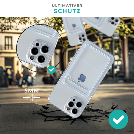 ShieldCase® ShieldCase iPhone 15 TPU Hülle mit Kartenfach (Transparent) ShieldCase® ShieldCase iPhone 15 TPU Hülle mit Kartenfach (Transparent)