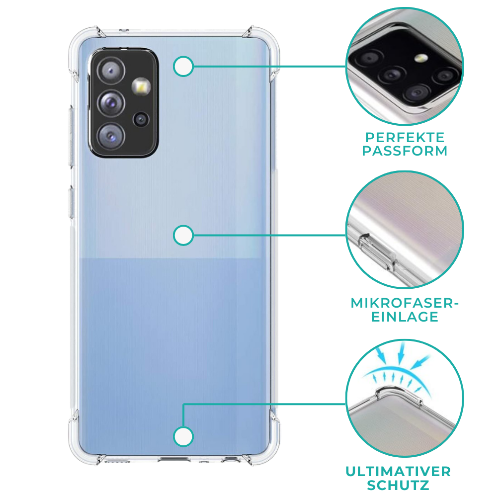 Ceezs Ceezs Stoßfestes TPU-Case mit Kameraschutz Samsung Galaxy A71 (Transparent)  Ceezs Ceezs Stoßfestes TPU-Case mit Kameraschutz Samsung Galaxy A71 (Transparent)