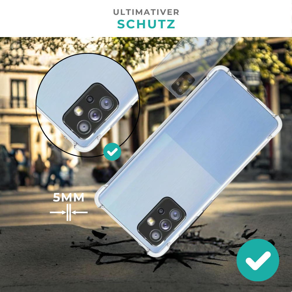 Ceezs Ceezs Stoßfestes TPU-Case mit Kameraschutz Samsung Galaxy A71 (Transparent)  Ceezs Ceezs Stoßfestes TPU-Case mit Kameraschutz Samsung Galaxy A71 (Transparent)