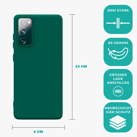 ShieldCase® Shieldcase Samsung Galaxy S20 FE Hülle Silikon (dunkelgrün) ShieldCase® Shieldcase Samsung Galaxy S20 FE Hülle Silikon (dunkelgrün)