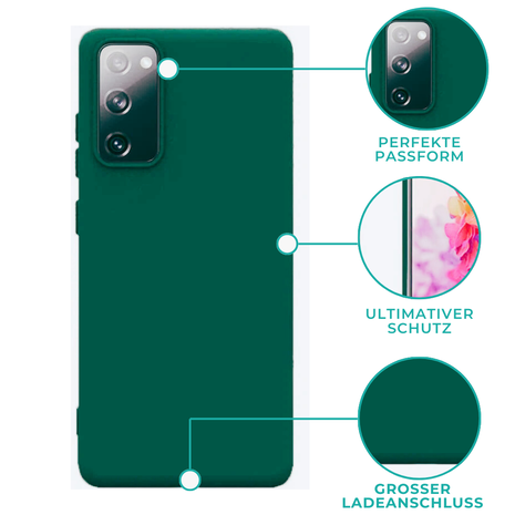 ShieldCase® Shieldcase Samsung Galaxy S20 FE Hülle Silikon (dunkelgrün) ShieldCase® Shieldcase Samsung Galaxy S20 FE Hülle Silikon (dunkelgrün)