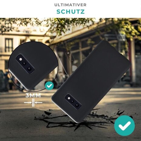 ShieldCase® Shieldcase Samsung Galaxy S10 Plus Hülle Silikon (schwarz)