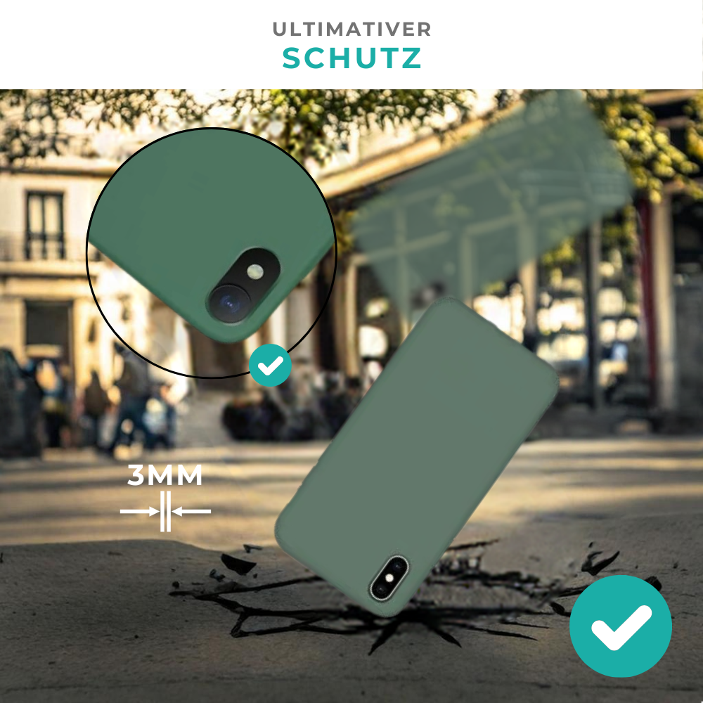 ShieldCase® ShieldCase iPhone X / Xs  Hülle Silikon (grün)