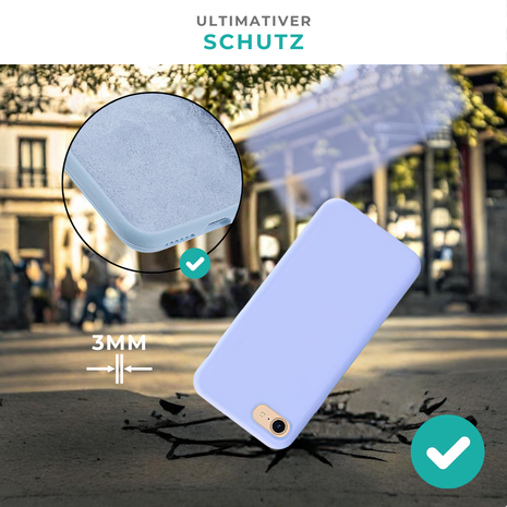 ShieldCase® Shieldcase Silikonhülle iPhone SE 2022 (Lila)