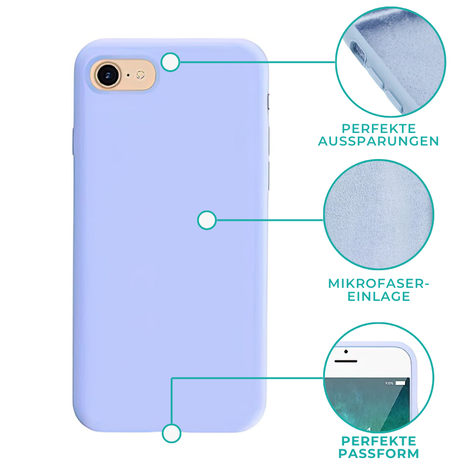 ShieldCase® Shieldcase Silikonhülle iPhone SE 2022 (Lila)