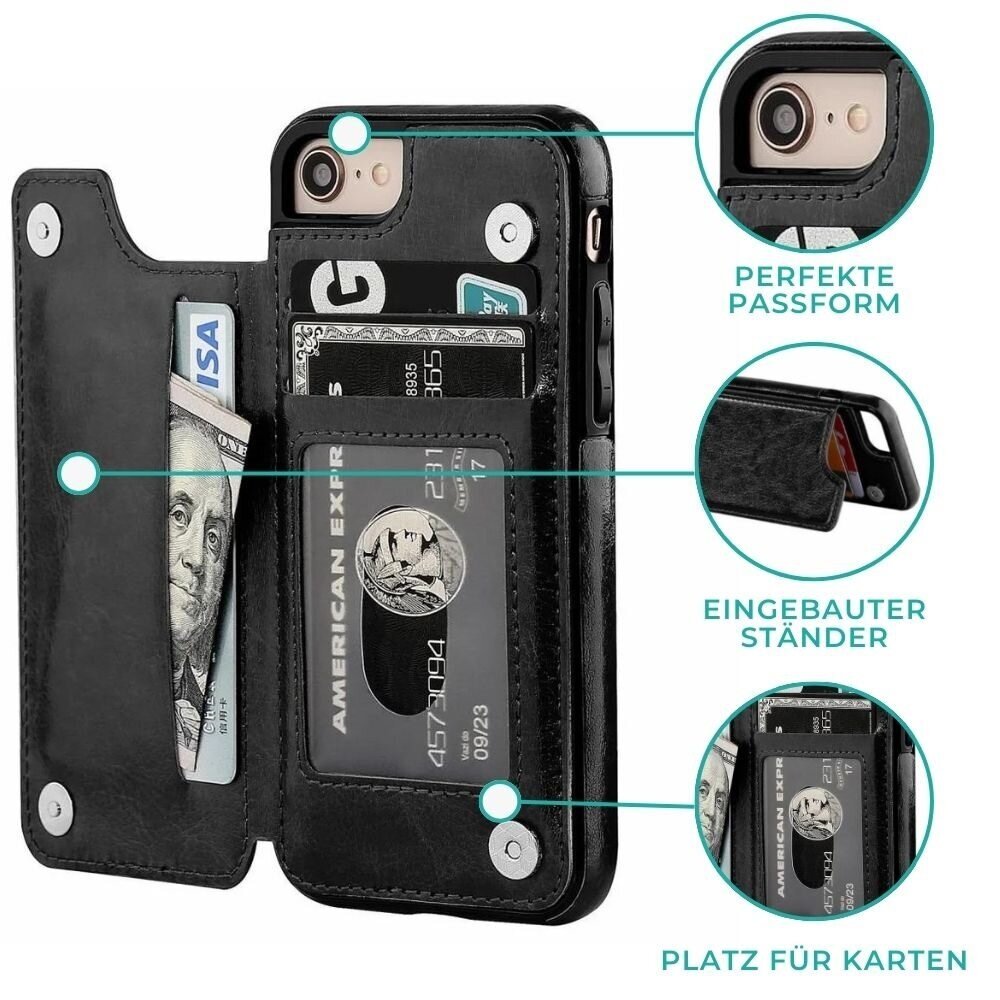 ShieldCase® ShieldCase iPhone 7 / iPhone 8 Wallet Case (schwarz)