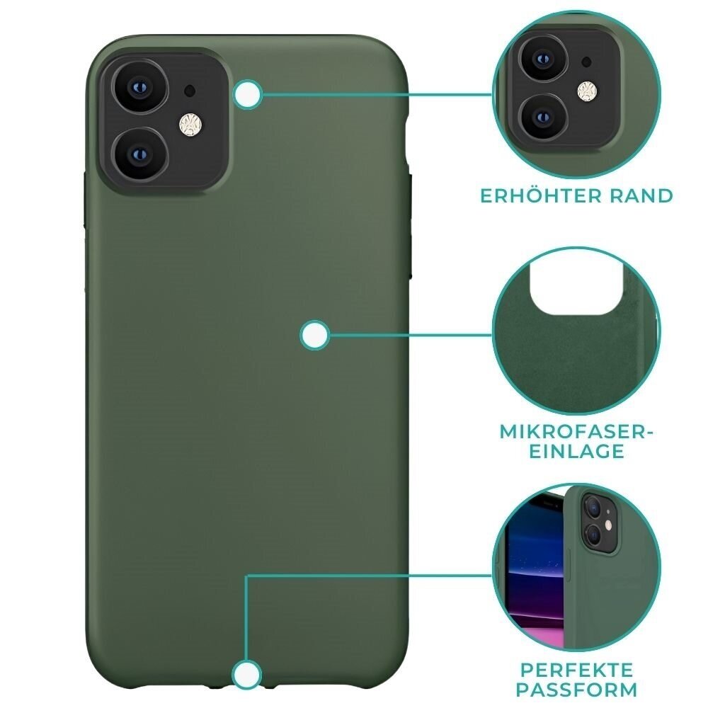 Coverzs Coverzs Luxus Liquid Silikon Case iPhone 12 (Kieferngrün) Coverzs Coverzs Luxus Liquid Silikon Case iPhone 12 (Kieferngrün)