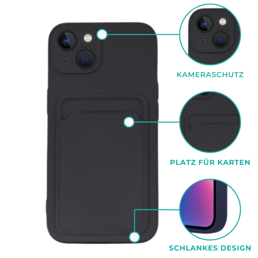ShieldCase® ShieldCase iPhone 13 Silikonhülle mit Kartenhalter (Dunkelblau) ShieldCase® ShieldCase iPhone 13 Silikonhülle mit Kartenhalter (Dunkelblau)