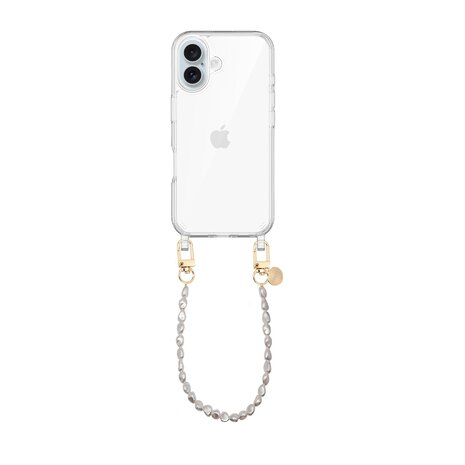 xoxo Wildhearts xoxo Wildhearts iPhone 16 Plus Transparenter Hülle mit kurze Kord Pearlfection