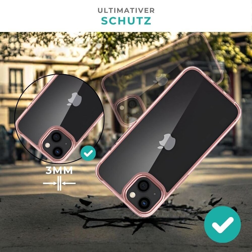 ShieldCase® ShieldCase Metallic Bumper Hülle iPhone 13 mini (Rosa)